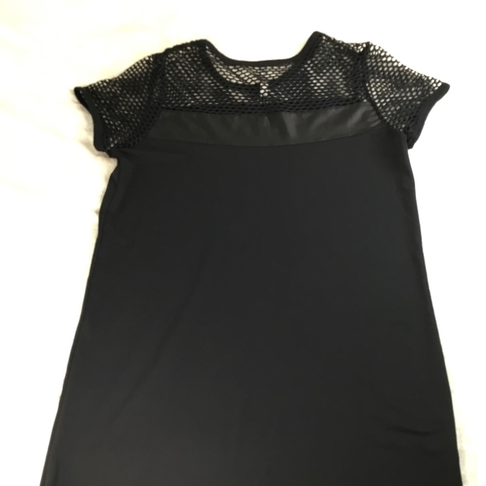 Fabletics Sara Black Mesh And Net Athletic Dress M - image 2